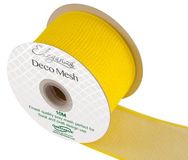 Eleganza Deco Mesh 63mm x 10m Yellow No.11 - Organza / Fabric